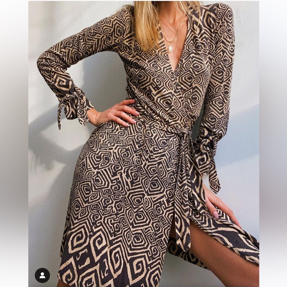 Diane Von Furstenberg Vintage Heracles Silk Wrap Dress - Picture 1 of 6